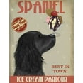 thumbnail image 2 of Fab Funky 12x14 Gold Ornate Wood Framed with Double Matting Museum Art Print Titled - Cocker Spaniel, Black, Ice Cream, 2 of 4