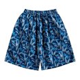 thumbnail image 2 of sovlvnd Mens Shorts Mens Casual Printed Beach Shorts With Elastic Waist And Drawstring Pocketless Knee Length XL, Blue, 2 of 9