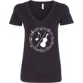 thumbnail image 3 of Inktastic Violin for Violinist Women's V-Neck T-Shirt, 3 of 5