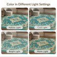 thumbnail image 7 of ODIKA 4'x6' Washable Area Rug Pet Friendly, Non-Shedding Teal Vintage Boho Border Throw Turquoise Butterfly Print Turtle for Bedroom, Reading Nook, 7 of 7