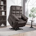 thumbnail image 3 of Triple Motor Zero Gravity Power Lift Recliner Chair for Elderly Adults, Electric Lay Flat Recliner with Heat and Massage, Adjustable Seat Height, 2 Arm Storage, 3 Cup Holders, Lumbar Pillow, 3 of 10
