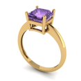 thumbnail image 2 of Solitaire Engagement Ring for Women - 2ct Simulated Alexandrite in 14K Yellow Gold Promise Ring, 2 of 5