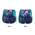 thumbnail image 3 of Easygdp DJ Panda Hot Air Balloon for Women's Athletic Shorts - High-Waist, Quick-Dry Workout Shorts with Pockets, Ideal for Running, Yoga, and Training-Medium, 3 of 7