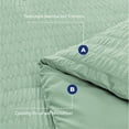 thumbnail image 4 of Sage Green Twin Comforter Set Seersucker 5 Pieces, All Season Luxury Bed in a Bag for Bedroom, Bedding Set with Comforters, Sheets, Pillowcase & Sham, 4 of 16