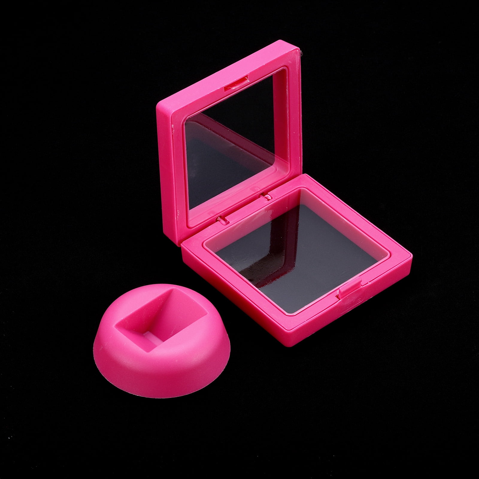 Unique Bargains 6Pcs 3D Floating Frame Display Holder Stands Rose Red