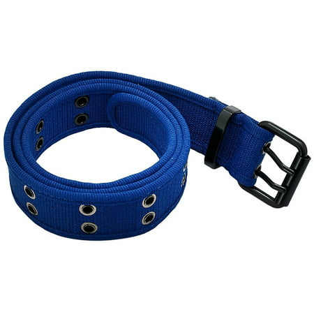 Double Hole Grommets Canvas Web Belt with Forged Black Buckle for Men & (Best Forged Irons Ever Made)