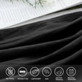 thumbnail image 6 of Unique Bargains 100% Microfiber Soft 3 Pieces Duvet Cover Set King Black, 6 of 8
