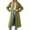 Army green, variant on Spring Fall Women Plaid Patchwork Long Sleeved Single Breasted Casual Trench Coat