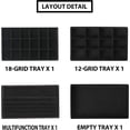 thumbnail image 2 of GFDYREE Jewelry Organizer Tray,Stackable Velvet Jewelry Trays,Drawer Inserts Earring Organizer For Women Girls Jewelry Storage Display Case for Rings Stud Necklaces,Set of 4(Black), 2 of 7