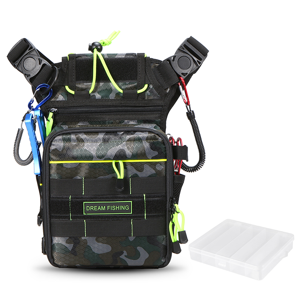 Outdoor Multifunctional Fishing Tackle Bag Chest Pack Thigh Bag with