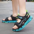 thumbnail image 2 of TOWED22 Boys Sports Sandals Summer Kids Open Toe Outdoor Sandals Athletic Water Shoes Pool Beach Sandal(Green,30), 2 of 9