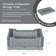 thumbnail image 2 of Simplify 4LT Plastic Collapsible Storage Crate in Grey, 2 of 9