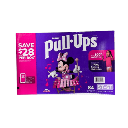 Huggies Pull-Ups Learning Designs Training Pants for Girls  Size 5T-6T (46-60 lbs)  84 Count