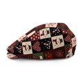 thumbnail image 2 of Chririnla Vintage Flat Cap, Christmas Patchwork Design Polyester Retro Durable Flat Hat for Hunting Driving Walking, 2 of 4