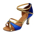 thumbnail image 2 of Zapatos de baile latino para niña, zapatos de satén con tacón medio, zapatos de baile de Tango para fiesta Wmkox8yii hfjk4455, 2 of 4