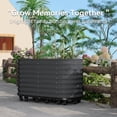 thumbnail image 5 of EuKer Raised Planters with Wheels, 59" Metal Planter Box W/Built-In Water Storage System for Indoor/Outdoor, Gray, 5 of 7
