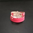 thumbnail image 2 of Pulsera de moda con diamantes de imitación y flores, brazalete para mujer, color rojo rosa, 2 of 2