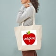 thumbnail image 3 of CafePress - Inspire Apple Tote Bag - Unisex Canvas Tote Bag, Beige, 1-Piece, 3 of 7
