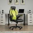 thumbnail image 3 of OFM Essentials Collection High-Back Racing Style Bonded Leather Gaming Chair, in Green (ESS-3086-GRN), 3 of 13