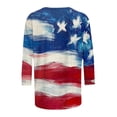 thumbnail image 5 of Axiiglly Patriotic Shirts for Women 3/4 Sleeve USA Starts and Stripes Fashion Graphic T Shirts for 4th of July, S-5XL, 5 of 5