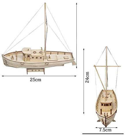 DIY Ship Assembly Model Kits Wooden Sailing Boat Scale Model Decoration Toys NEW 
