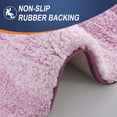 thumbnail image 6 of Buganda Microfiber Bathroom Rugs, 20"x30" Purple Luxury Extra Soft and Absorbent Bath Mat, Non-Slip Plush Bath Carpet, 6 of 8