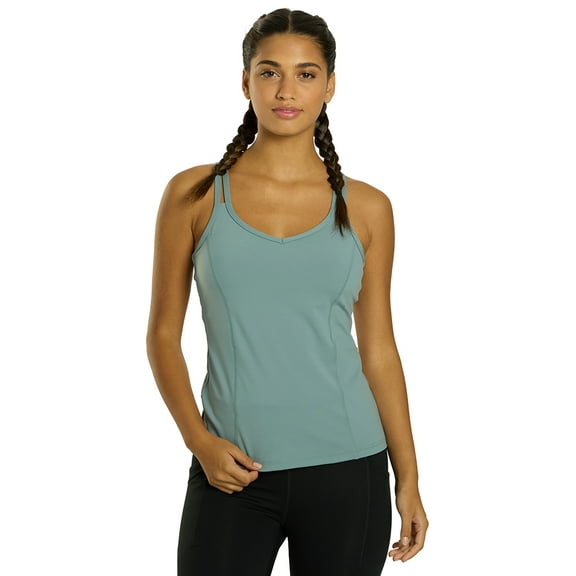 Everyday Yoga Radiant Solid Strappy Back Support Tank, Scoop Neck, Sleeveless, Casual (Women’s)