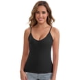 thumbnail image 4 of DARING DIVA Women's V Neck Camisole Tops with Spaghetti Straps S Black, 4 of 6