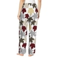 thumbnail image 3 of Picia colorful Maple Womens Soft Woven Cotton Elastic Waistband Sleep Pajama Pant Lounge Sleep Pant With Pockets And Drawstring-XX-Large, 3 of 9