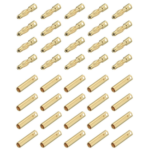 Uxcell 20 Pairs Banana Plugs Connector 4mm Male Female Banana Plug for Speaker Wire RC Battery