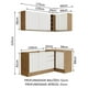 thumbnail image 3 of Cocina Integral Esquinera MADESA 269cm Marrón/Blanco Glamy, 3 of 5