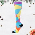 thumbnail image 2 of Caixia Adults Long Tube Socks Polyester with Simple Print Nice for Weekend Party Time Good for Home and Outdoor Fit for Running and Walking for Fall Winter Season, 2 of 4