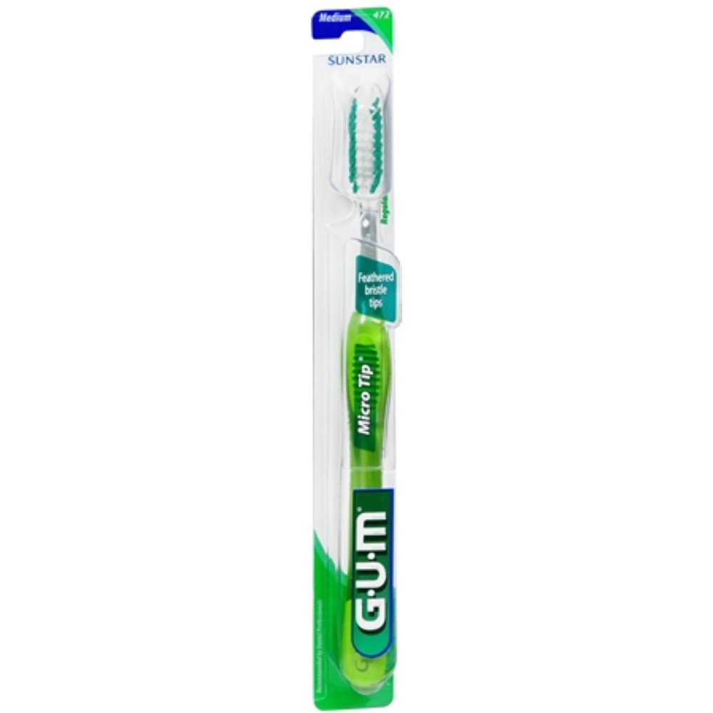 GUM Micro Tip Toothbrush Medium/Full 1 Each (Pack of 3)