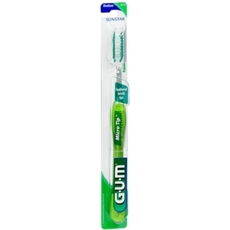 GUM Micro Tip Toothbrush Medium/Full 1 Each (Pack of 6)