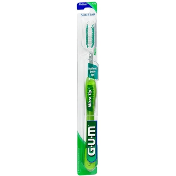 GUM Micro Tip Toothbrush Medium/Full 1 Each (Pack of 3)