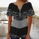 thumbnail image 1 of Fiudx Ofertas Flash Del Día Solo En Línea Top Corto con Botones y Cuello En V Estampado para Mujer, 1 of 3