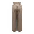 thumbnail image 5 of Women's Casual Pants High Waisted Side Pocket Straight Leg Work Pants Women'S Fashionable High Waist Zipper Casual Pants Suit Pants,Beige Women's Casual Pants M, 5 of 6
