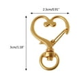 thumbnail image 5 of ✪ 10 Pcs Swivel Peach Heart Dog Buckle Lobster Claw Clasp Gold Silver Keychain Necklace Clasp Suitable for Diy Crafts, 5 of 13
