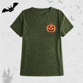thumbnail image 5 of Halloween Shirts for Women T-Shirts Womens Fall Pumpkin T Shirts Funny Short Sleeve Halloween Graphic Tees Tops Green XL, 5 of 7