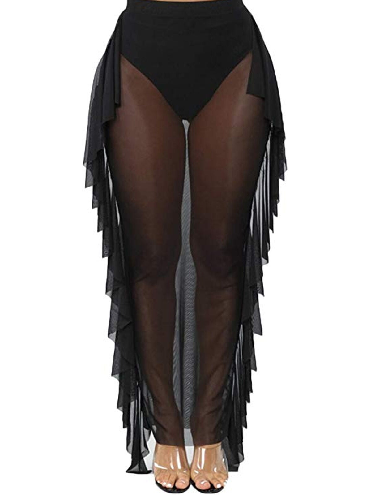mesh swim cover up dress
