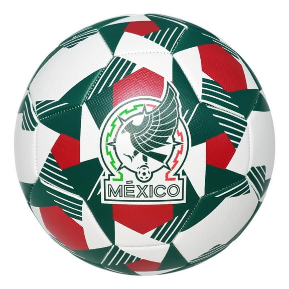 Icon Sports Mexico National Soccer Team Soccer Ball Official Licensed Size 5 Prism Design - Textured White