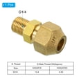 thumbnail image 3 of Uxcell G1/4 Male x 3/8" Male Brass Flare Tube Fitting Pipe Hose Fitting Adapter Connector, 3 of 6