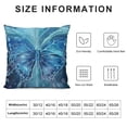 thumbnail image 5 of SHANXI Spring Throw Pillow Covers Square Butterfly Technology Science Aesthetic Beautiful Designs Black Blue Velvet Comfortable Decorative Couch 18x18in, 5 of 5