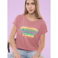 thumbnail image 2 of Positive Quote: Positive Vibes Crop Tee Women's -SelectDesign Designs, 2 of 4