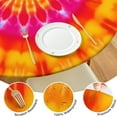 thumbnail image 4 of Colorful Tie Dye Mandala Pattern Round Fitted Tablecloth with Elastic Edge,Dining Table Cover Waterproof,Outdoor Round Tablecloth for Camping,Dining,Indoor and Outdoor, 4 of 7