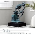 thumbnail image 2 of 6" Abstract Bronze Thinker Sculpture-Rodin The Thinker Skeleton Art Bronze Statues Sculptures for Home Decor & Halloween  Art Decorations (Blue Patina), 2 of 7