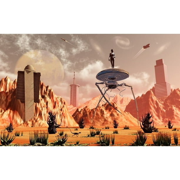 Artist's concept of what life on Mars may have looked like in the past
