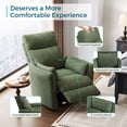 thumbnail image 5 of LINSY HOME Electrics Accent Chair, Corduroy Fabric Swilvel Chair for Bedroom, Living Room, Green, 5 of 8