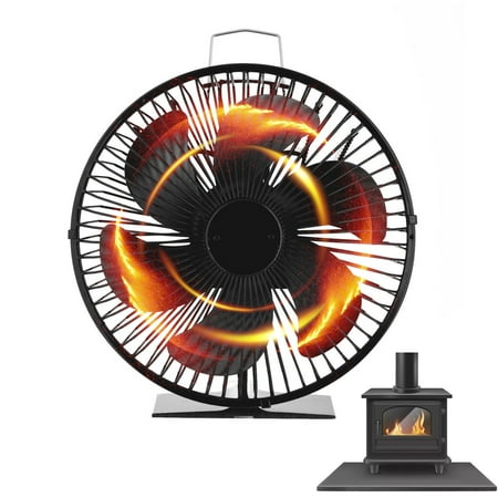 

Aluminum alloy fire fireplace fan with protective cover 6 blades