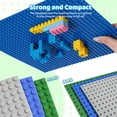 thumbnail image 5 of 6 Pack Multi-Color Building Baseplates 10" x 10" Combo Set - 2 Green, 2 Blue, 2 Light Gray, 32x32 Stud Anti-Warping Foundation Compatible with All Major Brands for Forest, Ocean and City, 5 of 6